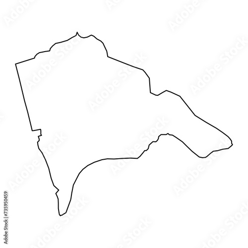 Bangui prefecture map, administrative division of Central African Republic.