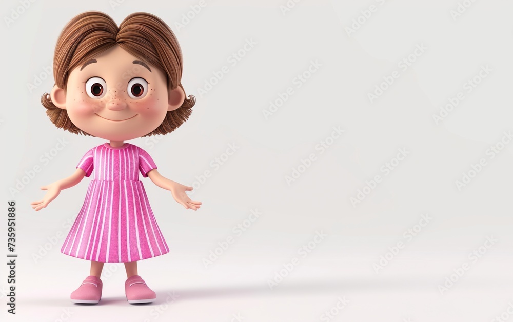 little girl with heart