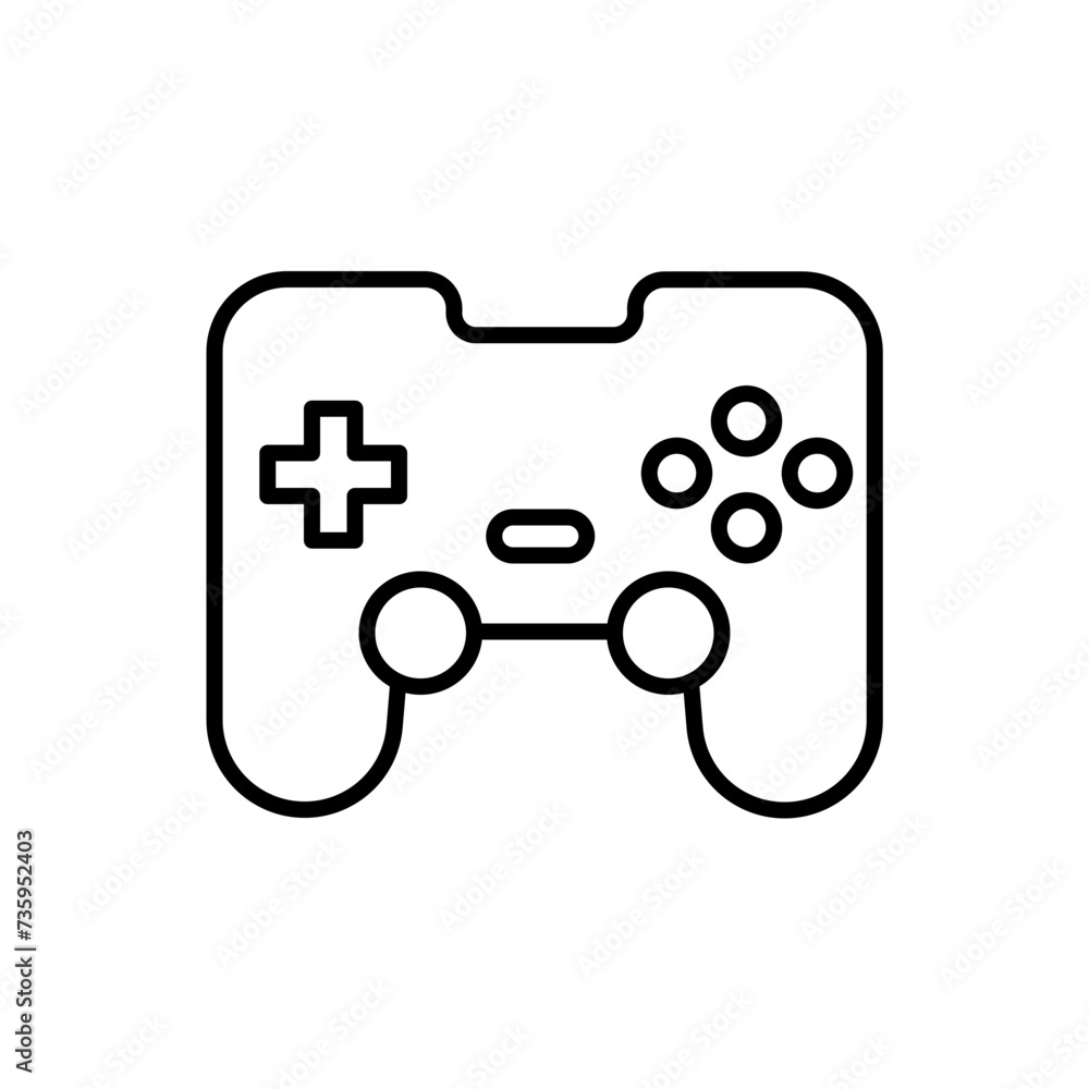 Game controller outline icons, minimalist vector illustration ,simple transparent graphic element .Isolated on white background Game controller outline icons, minimalist vector illustration ,simple transparent graphic element .Isolated on white background
