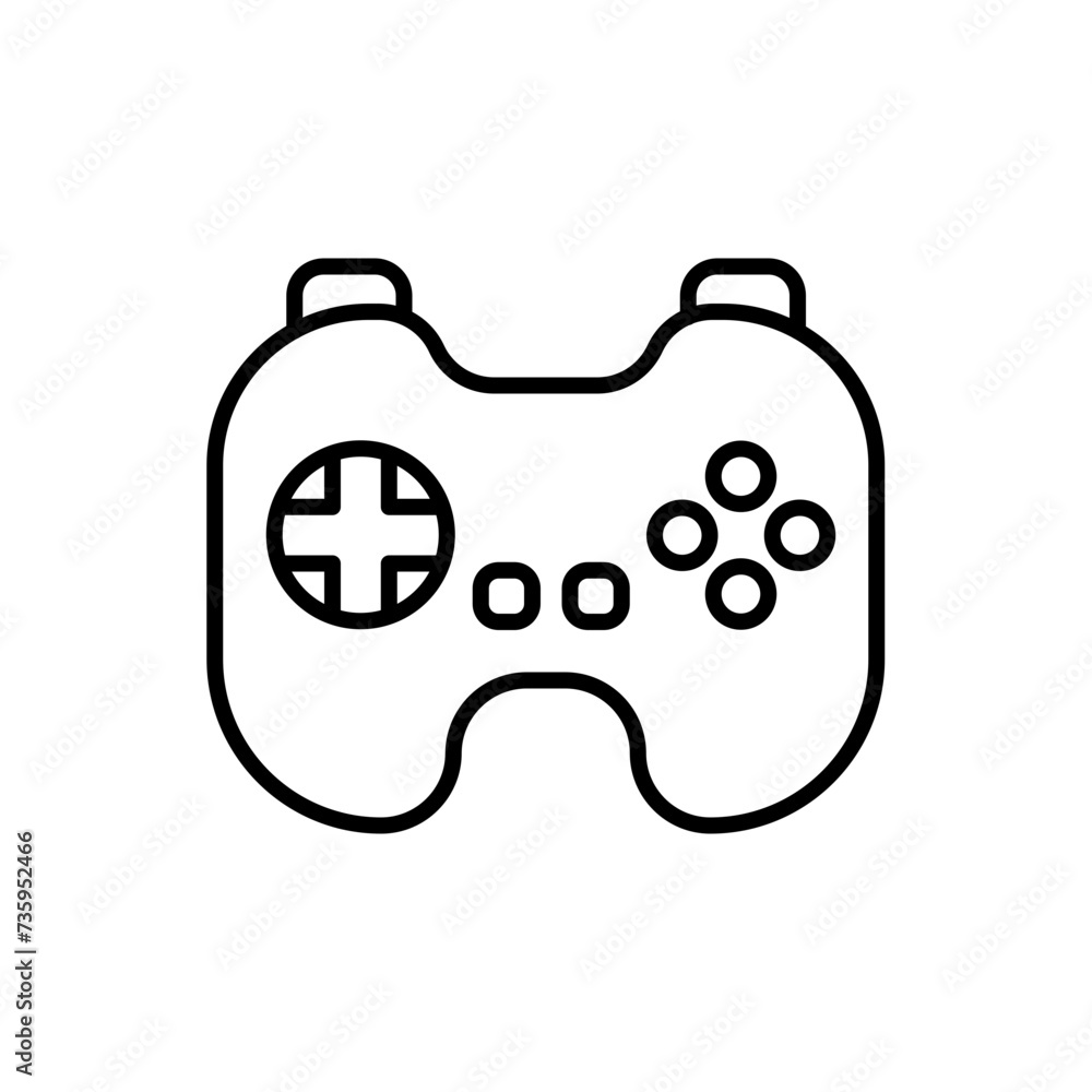 Game controller outline icons, minimalist vector illustration ,simple transparent graphic element .Isolated on white background Game controller outline icons, minimalist vector illustration ,simple transparent graphic element .Isolated on white background