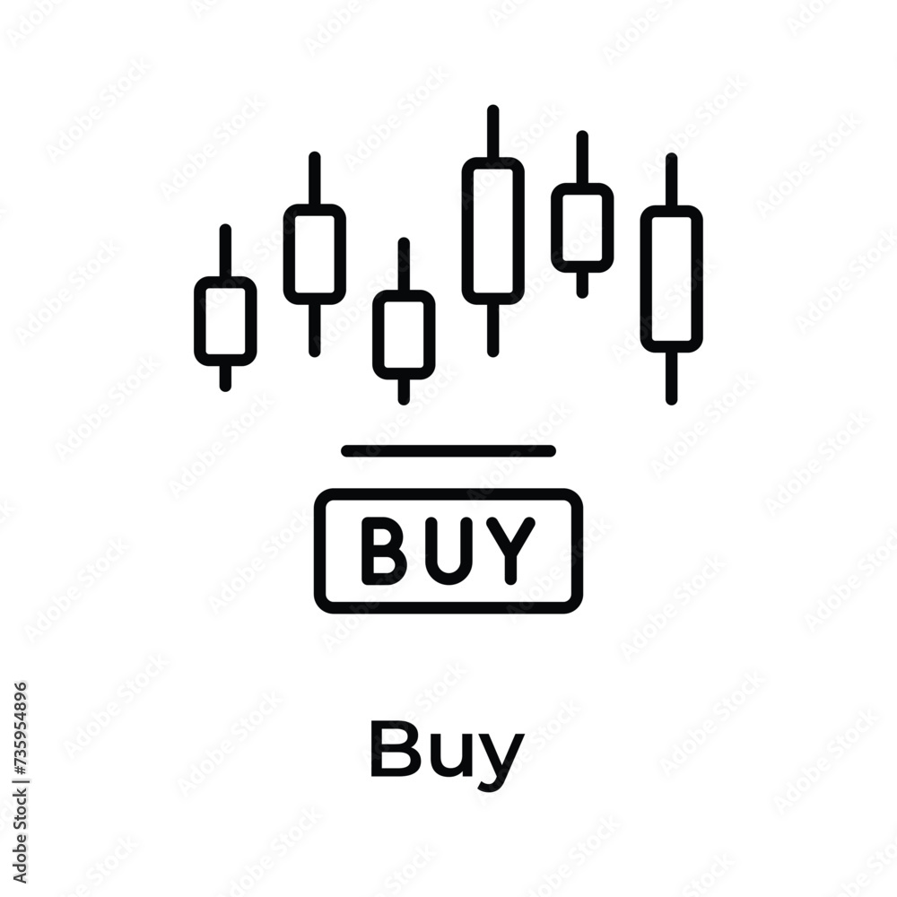 Stock trading vector design, buy stock icon editable style Stock trading vector design, buy stock icon editable style