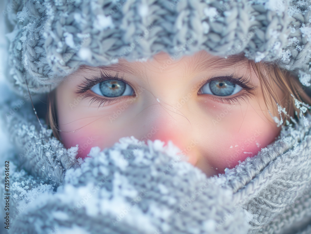 portrait of a person in winter portrait of a person in winter