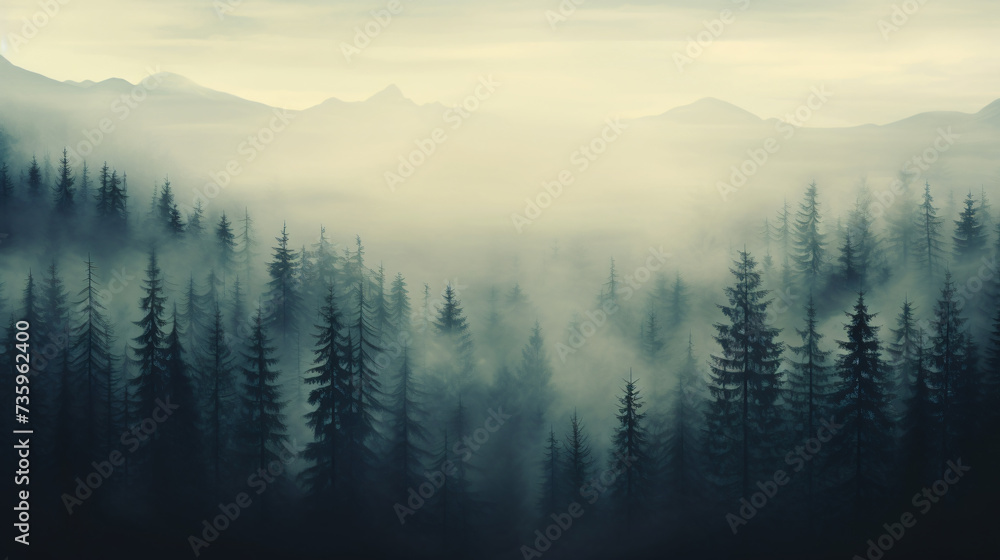 Misty landscape