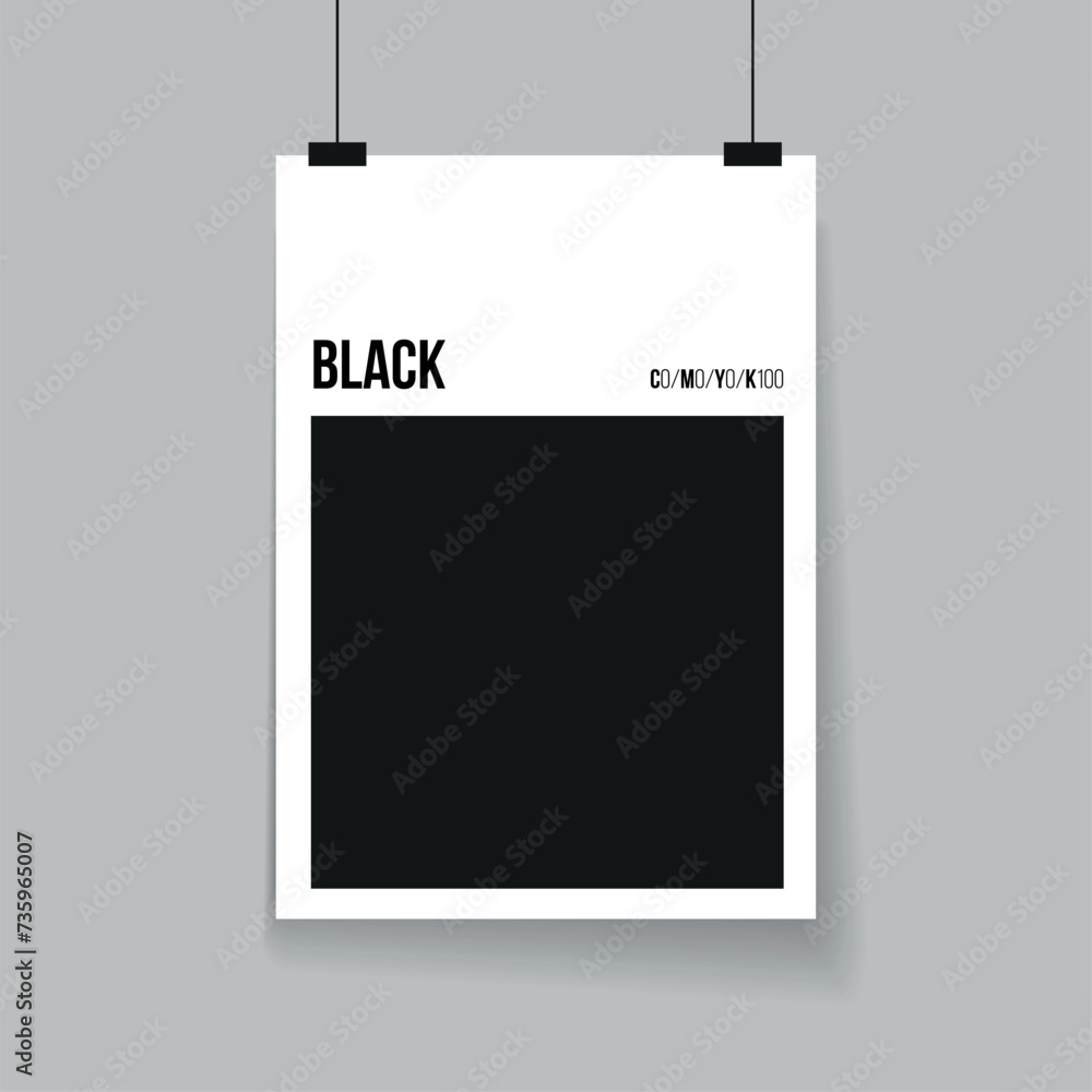 Black color template CMYK poster Black color template CMYK poster