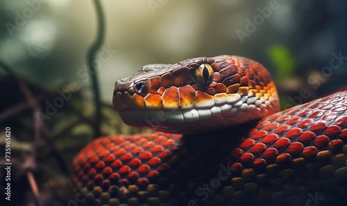 candoia ground boa snake candoia carinata closeup head on black background