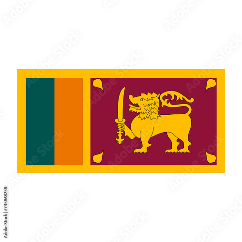 Fototapeta Naklejka Na Ścianę i Meble -  Sri Lanka Flag