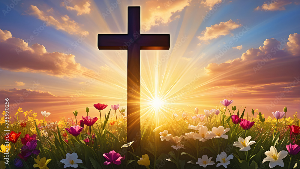 cross on sunset
AI generated
Easter background
Easter card
passover