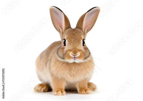 Lonely Bunny, Isolated on White