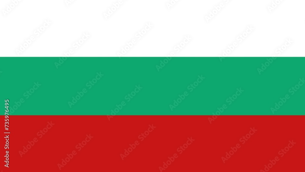 Animated illustration of Bulgarian flag for background in flat design Animated illustration of Bulgarian flag for background in flat design