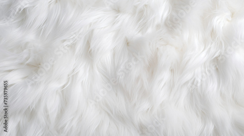 White fur background.