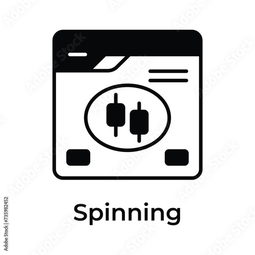 An amazing spinning top icon, online business and finance, trading concept