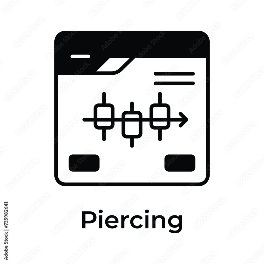 Bullish piercing line vector design, isolated on white background Bullish piercing line vector design, isolated on white background