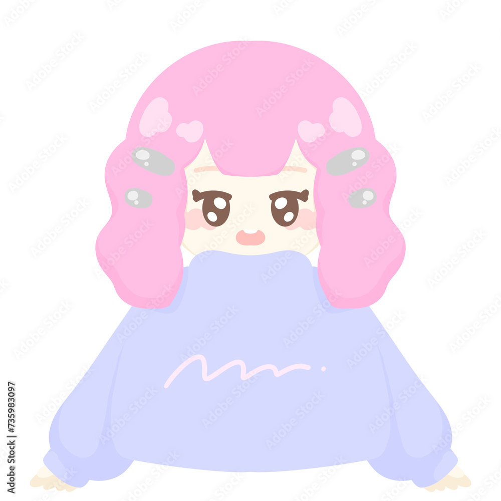 Fototapeta premium Sigh girl⭐︎PNG