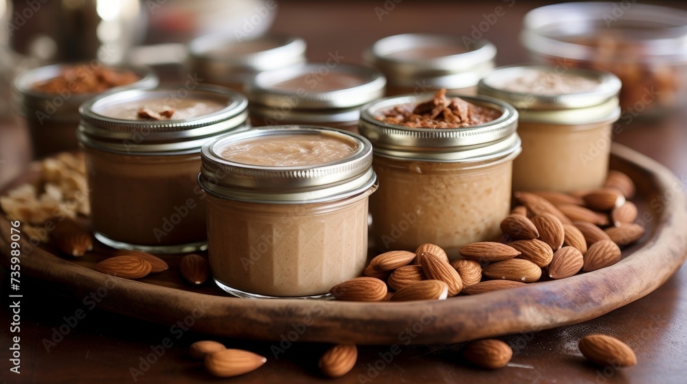 Nourishing Nut Butter Display a jar of nutrient-de AI generated Nourishing Nut Butter Display a jar of nutrient-de AI generated