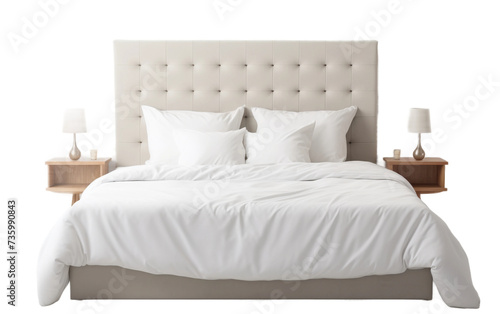 King-Sized Bed Serenity on white background