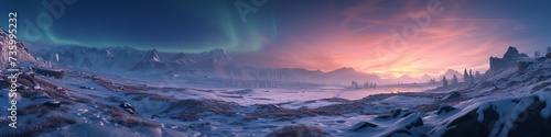 A sprawling Ice Age tundra, its vast, snow-covered plains broken only by the occasional 