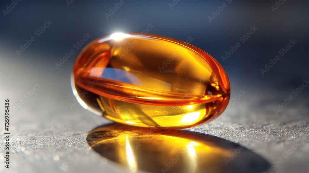 Vitamin E Capsule A close-up image of a vitamin E AI generated Vitamin E Capsule A close-up image of a vitamin E AI generated