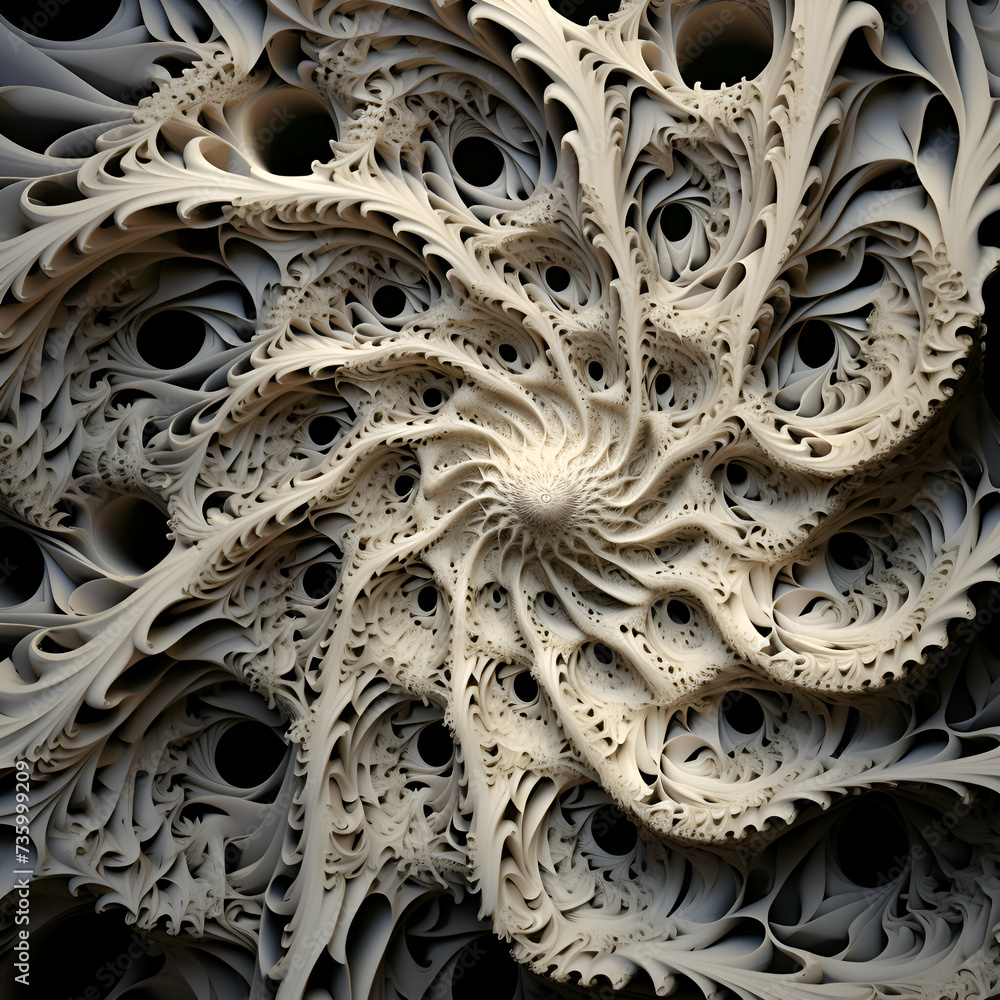 Abstract fractal. Fractal art background for creative design. Decoration for wallpaper.