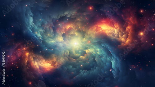 Cosmic space and stars. color cosmic abstract background. 3D rendering