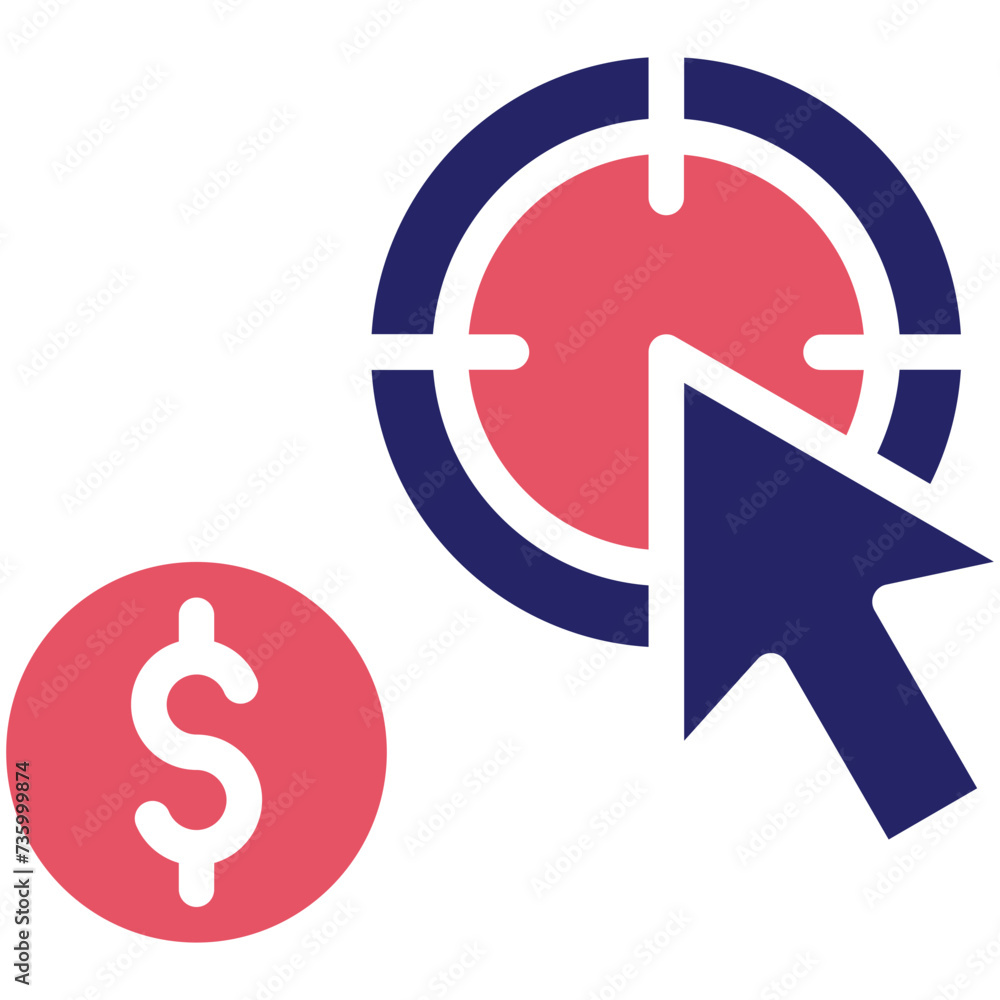 Pay Per Click vector icon illustration of Finance and Money iconset. Pay Per Click vector icon illustration of Finance and Money iconset.