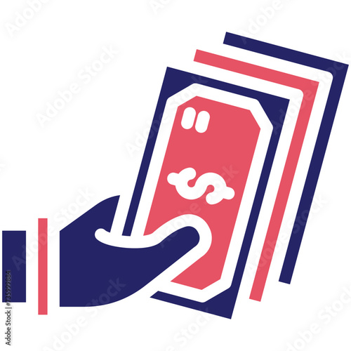 Cash Payment vector icon illustration of Finance and Money iconset.