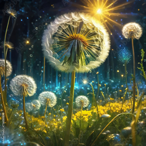 The picturesque Panno Dandelion at night photo