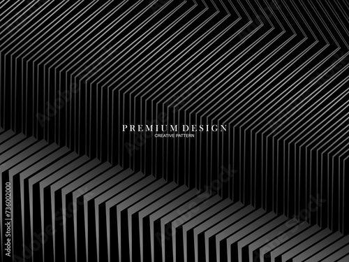 Abstract futuristic dark black background with modern design. Realistic 3d wallpaper with luxurious flowing lines. Premium backgrounds for posters  websites  brochures  cards  banners  apps  etc.