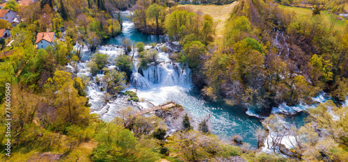 Waterfalls of Martin Brod in Una national park, Bosnia and Herzegovina photo