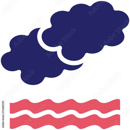 Fog vector icon illustration of Pollution iconset.