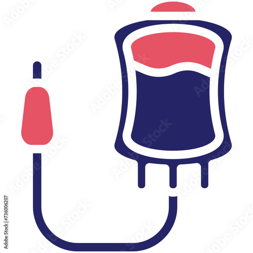 Blood Transfusion vector icon illustration of Donations iconset.