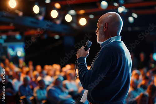 Scientific Insight: Male Scientist Speaks to Audience 