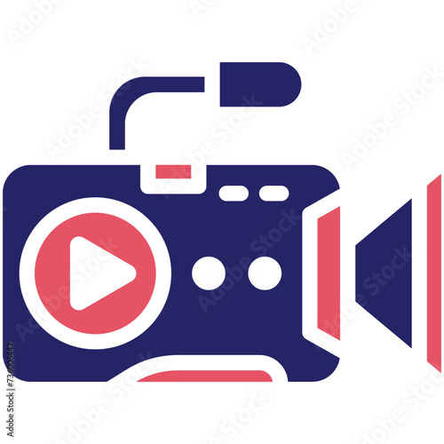 Video Recording vector icon illustration of Work from Home iconset.