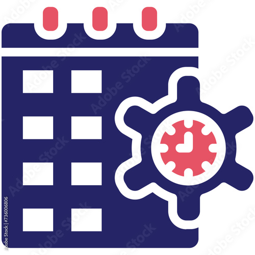 Time Plan vector icon illustration of Time and Date iconset.