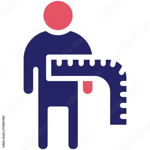 Body Mass Index vector icon illustration of Health Checkup iconset.