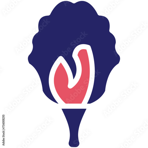 Pea Flower vector icon illustration of Flowers iconset.