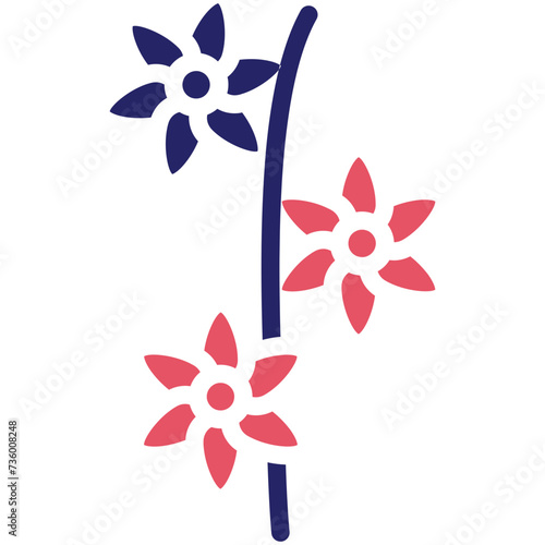 Delphinium vector icon illustration of Flowers iconset.