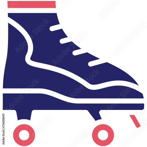 Roller Skating vector icon illustration of Olympics iconset.