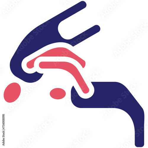 Judo vector icon illustration of Olympics iconset.