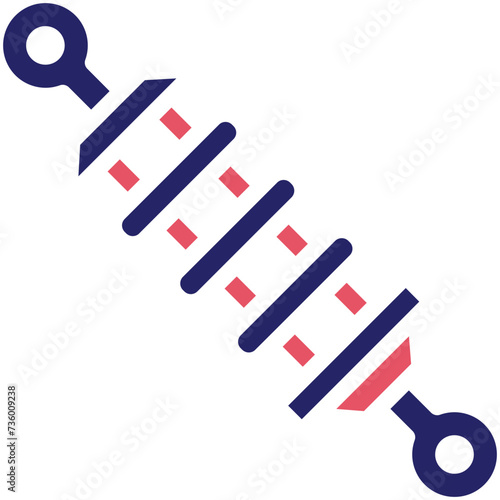 Suspension vector icon illustration of Auto Racing iconset.