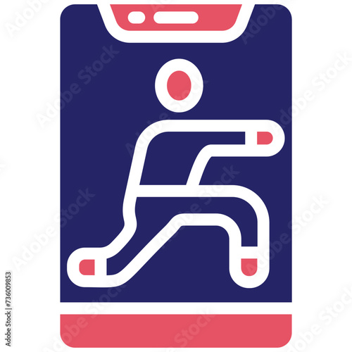 Lunges vector icon illustration of Workout App iconset.