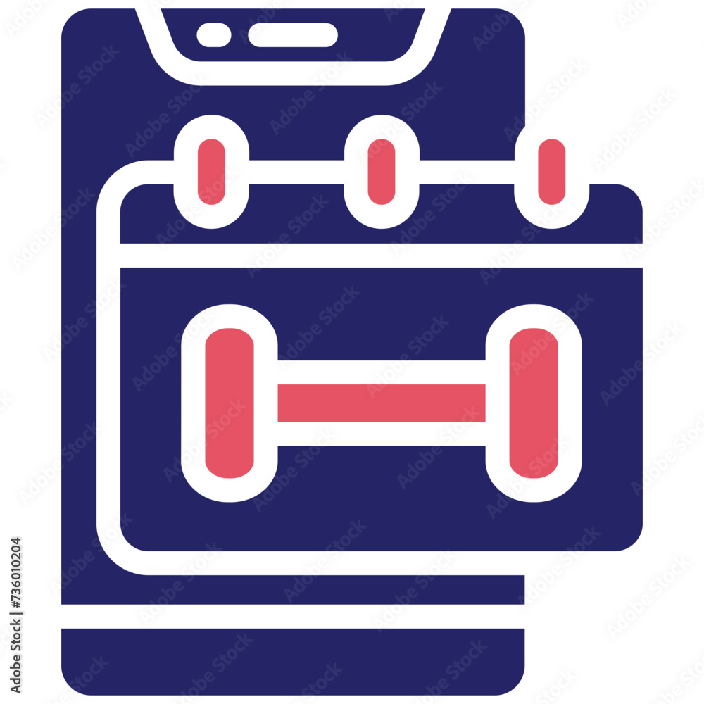 Workout Schedule vector icon illustration of Workout App iconset. Workout Schedule vector icon illustration of Workout App iconset.