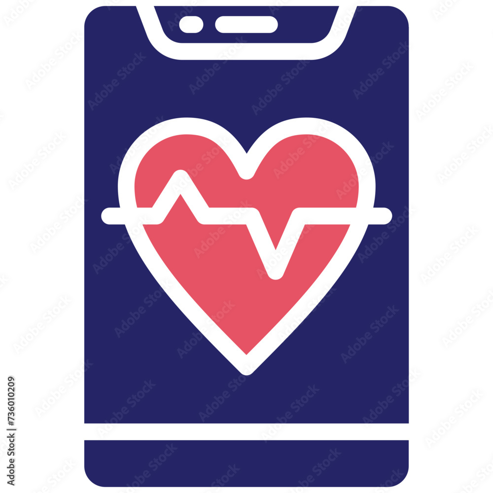 Heart Rate vector icon illustration of Workout App iconset.