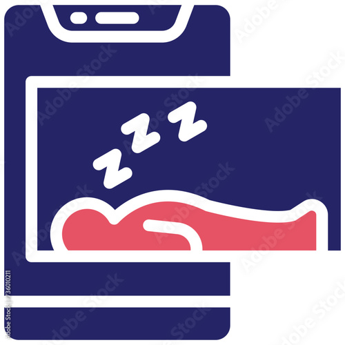 Sleep vector icon illustration of Workout App iconset.