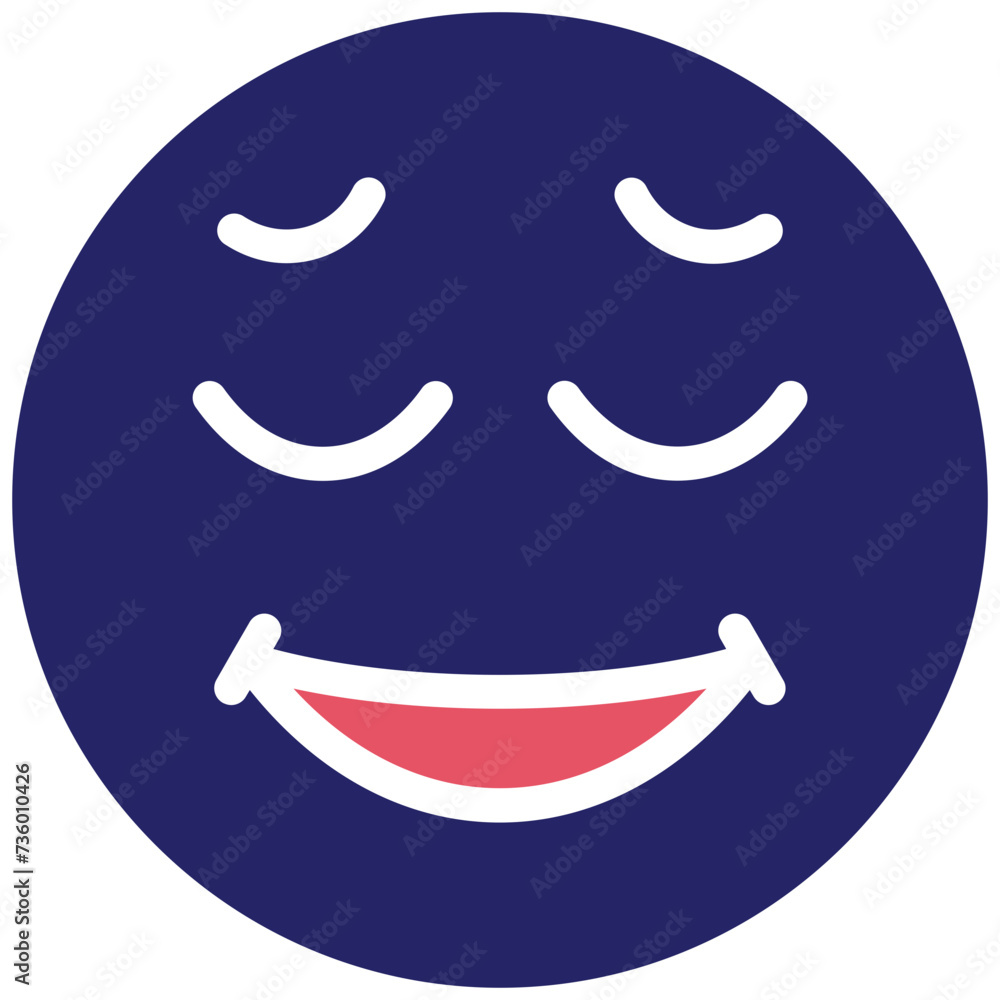 Relieved Face vector icon illustration of Emoji iconset. Relieved Face vector icon illustration of Emoji iconset.