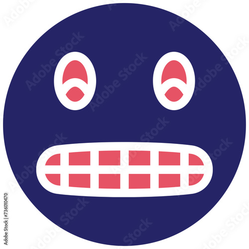Grimacing Face vector icon illustration of Emoji iconset.