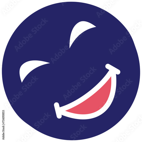 Rolling on the Floor Laughing vector icon illustration of Emoji iconset.