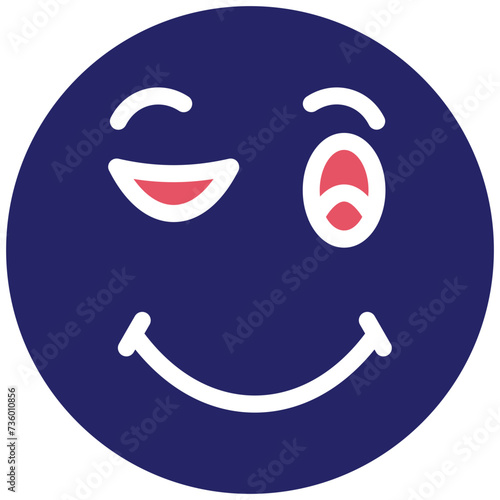 Winking Face vector icon illustration of Emoji iconset.