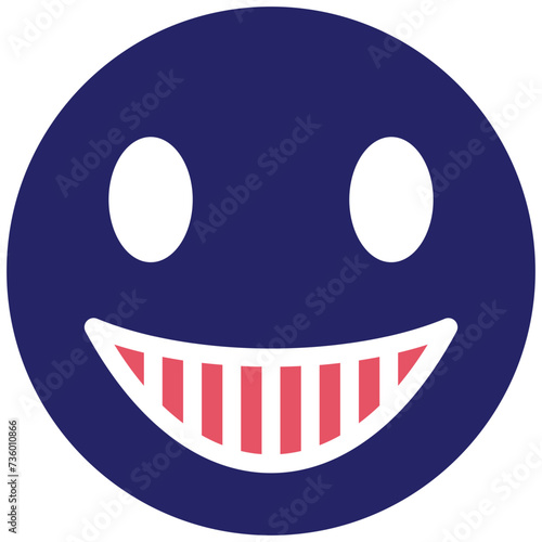 Grinning Face with Smiling Eyes vector icon illustration of Emoji iconset.