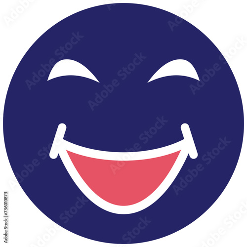 Grinning Squinting Face vector icon illustration of Emoji iconset.
