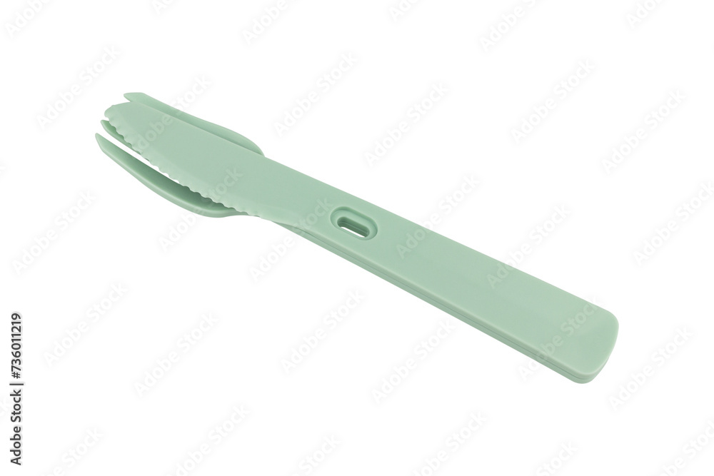 reusable plastic knife with fork isolated from background reusable plastic knife with fork isolated from background